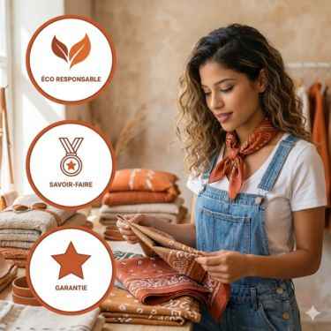 Bandana en coton marron pour homme