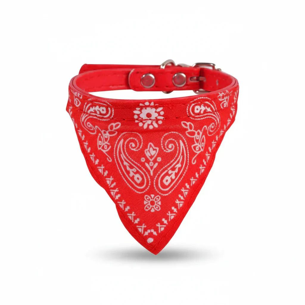 Bandana Pour Chien rouge à motif cachemire