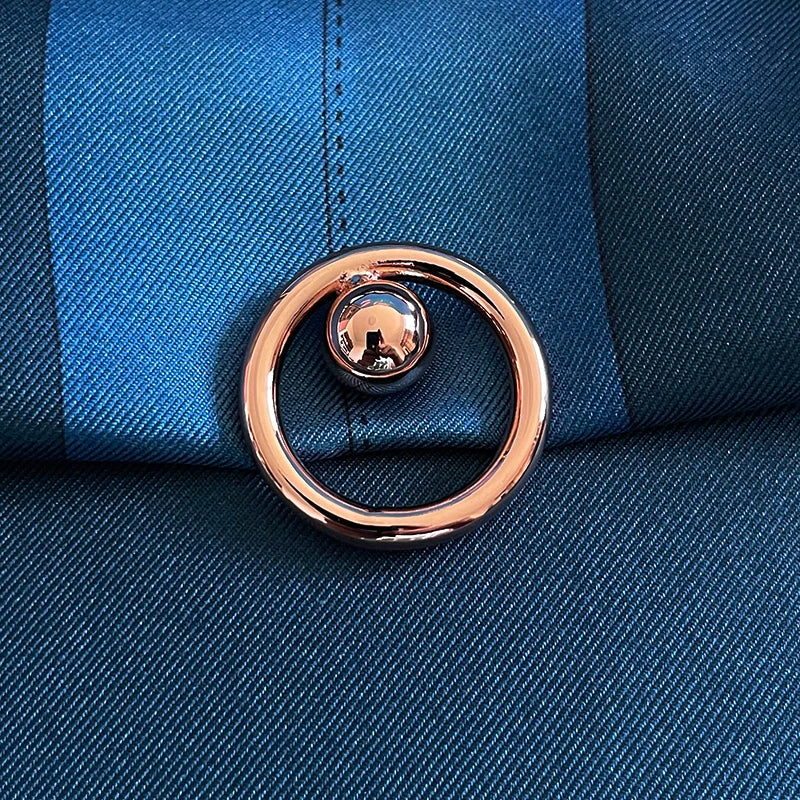 Anneau De Foulard métal rose doré circulaire