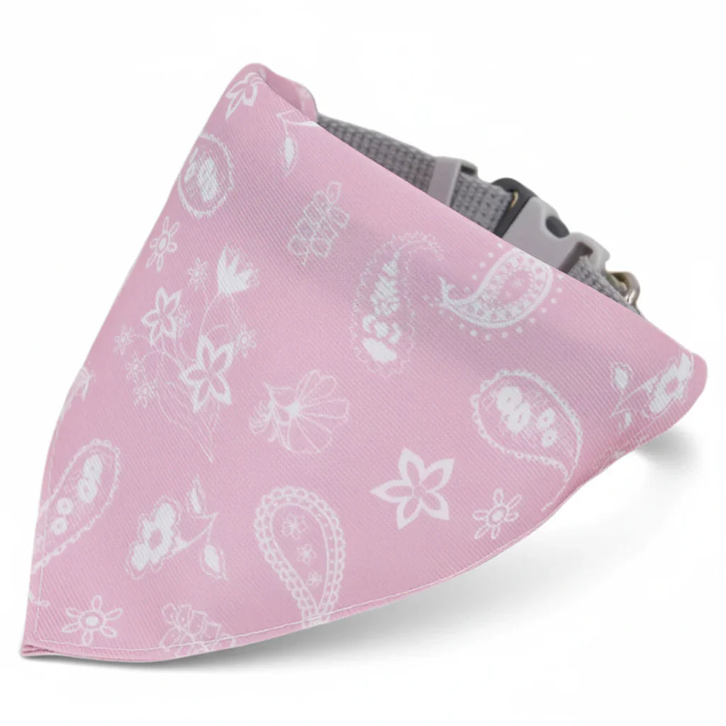 Bandana En Coton rose à motifs cachemire