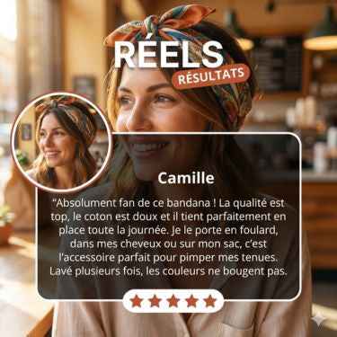 Tour De Cou Bandana marron personnalisé en motif feuillage