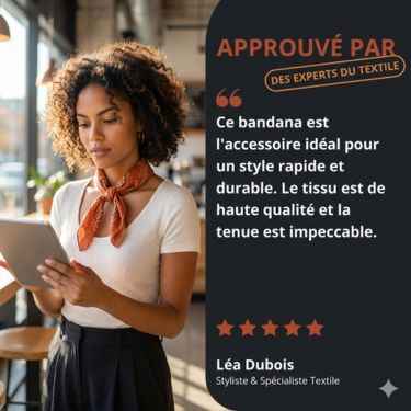 Tours De Cou Bandana femme vert à motifs géométriques - BoucleAura