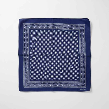 Bandana en coton bleu femme à pois - BoucleAura