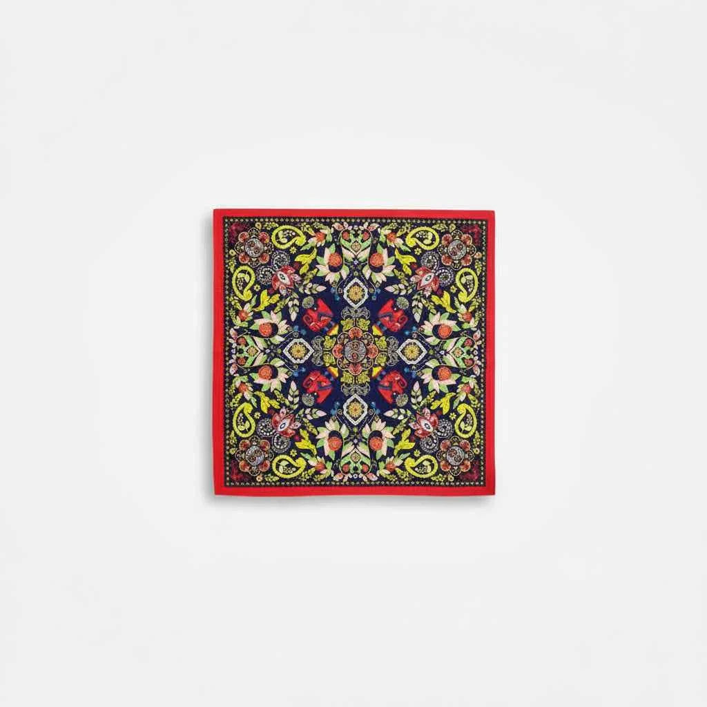 Bandana en coton multicolore à motifs floraux - BoucleAura