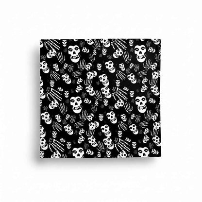 Bandana en coton noir pirate à têtes de mort - BoucleAura