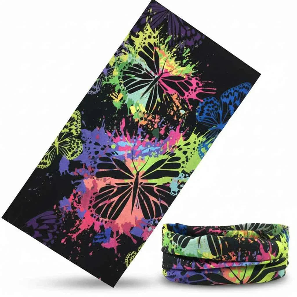 Tours De Cou Bandana multicolore papillons - BoucleAura