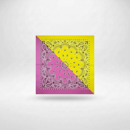 Bandana en coton multicolore avec motif cachemire