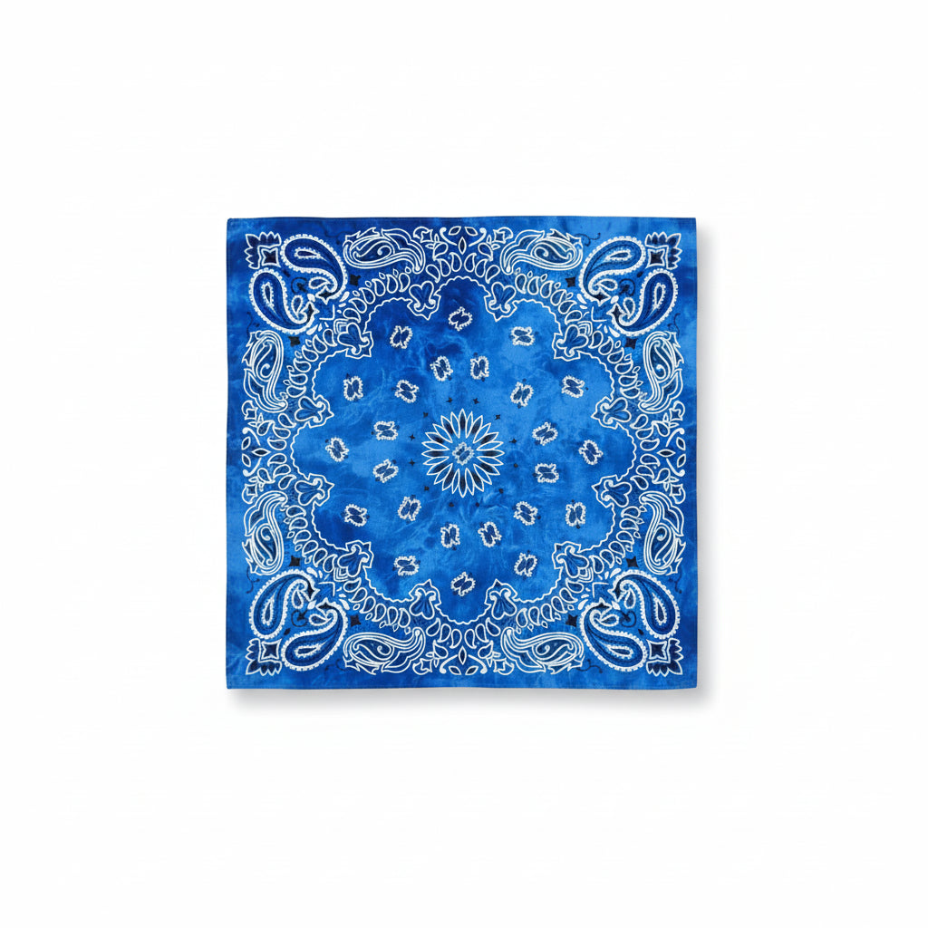 Bandana en coton bleu pirate - BoucleAura