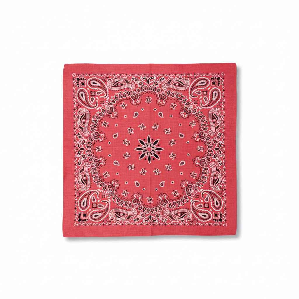 Bandana en coton rouge motif cachemire - BoucleAura