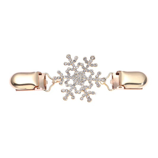 Clips Pour Bandana doré flocon strass
