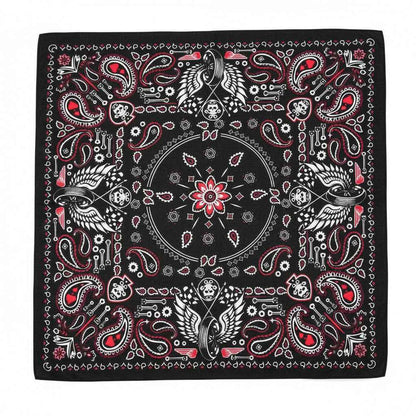 Bandana en coton noir pirate - BoucleAura