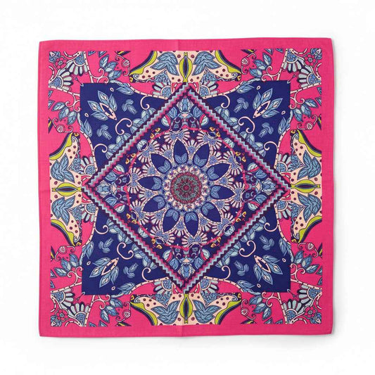 Bandana en coton multicolore femme à motifs mandala - BoucleAura