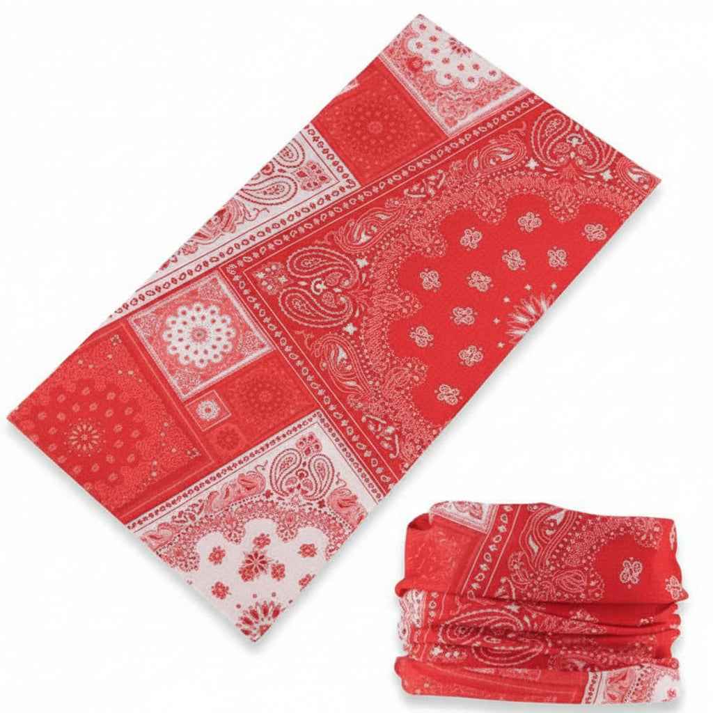 Tours De Cou Bandana rouge femme à motifs cachemire - BoucleAura