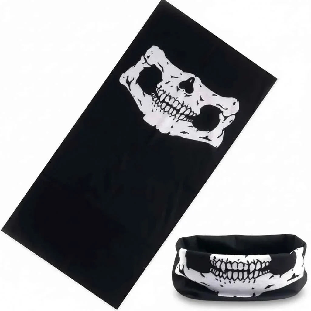 Tours De Cou Bandana noir pirate avec crâne - BoucleAura