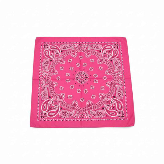 Bandana en coton rose à motif cachemire - BoucleAura