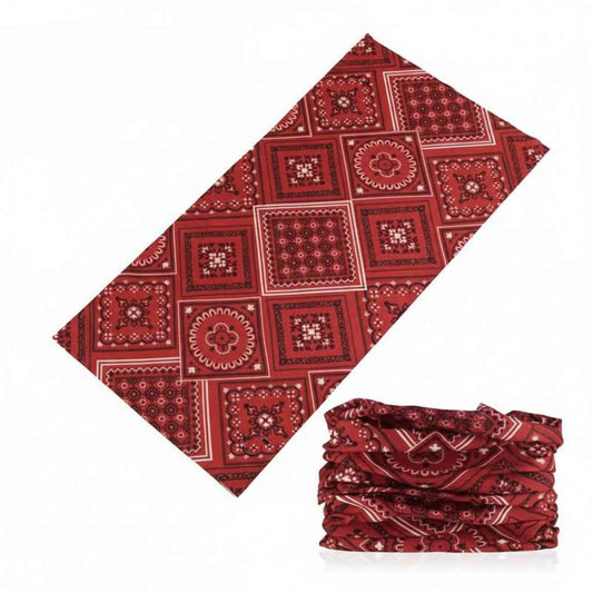Tours De Cou Bandana rouge femme à motifs cachemire - BoucleAura