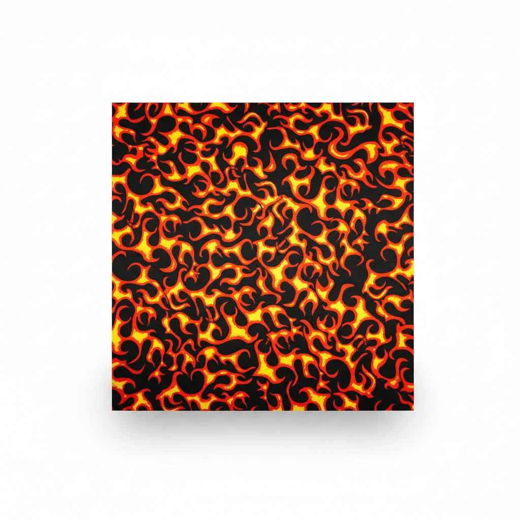 Bandana en coton noir pirate flammes - BoucleAura