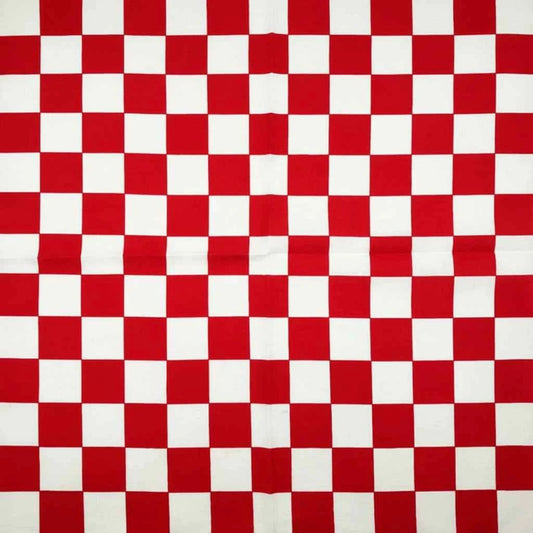 Bandana en coton rouge femme à carreaux - BoucleAura