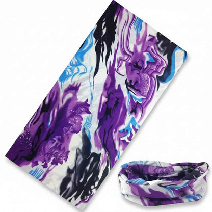Tours De Cou Bandana violet homme motif abstrait - BoucleAura