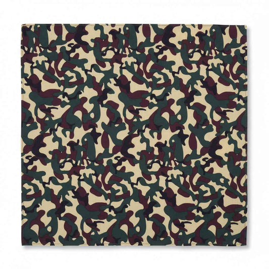 Bandana en coton vert camouflage femme - BoucleAura