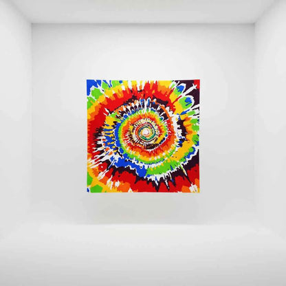 Bandana en coton multicolore à motif tie and dye - BoucleAura