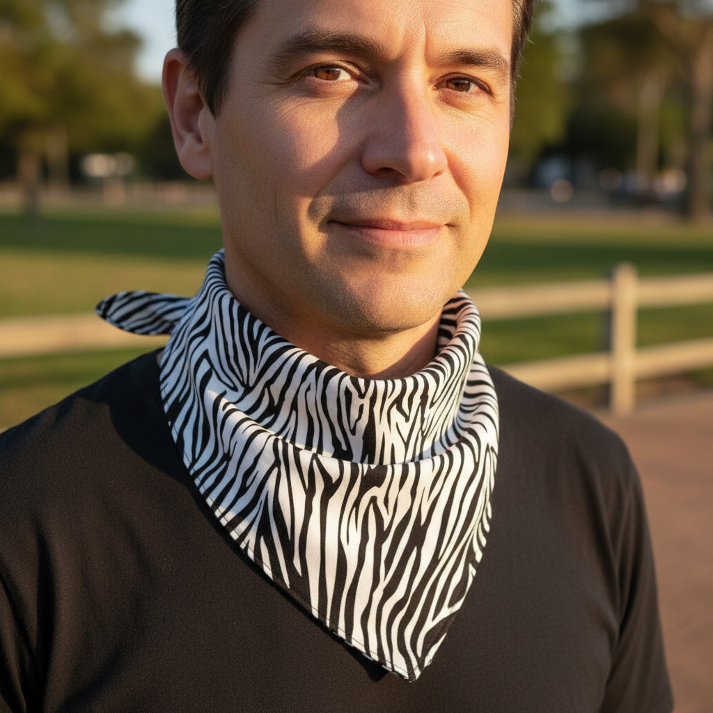 Bandana en coton multicolore pour femme