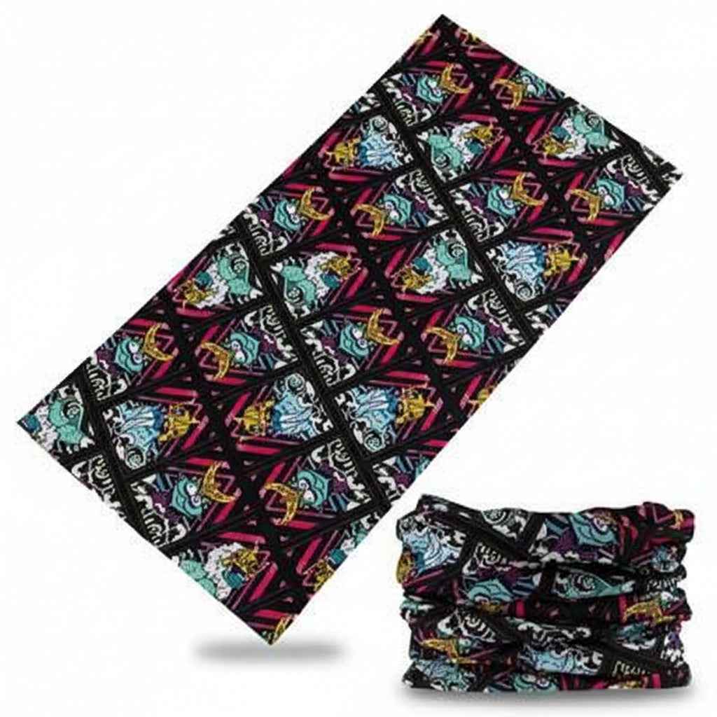 Tours De Cou Bandana multicolore femme avec motifs graphiques - BoucleAura