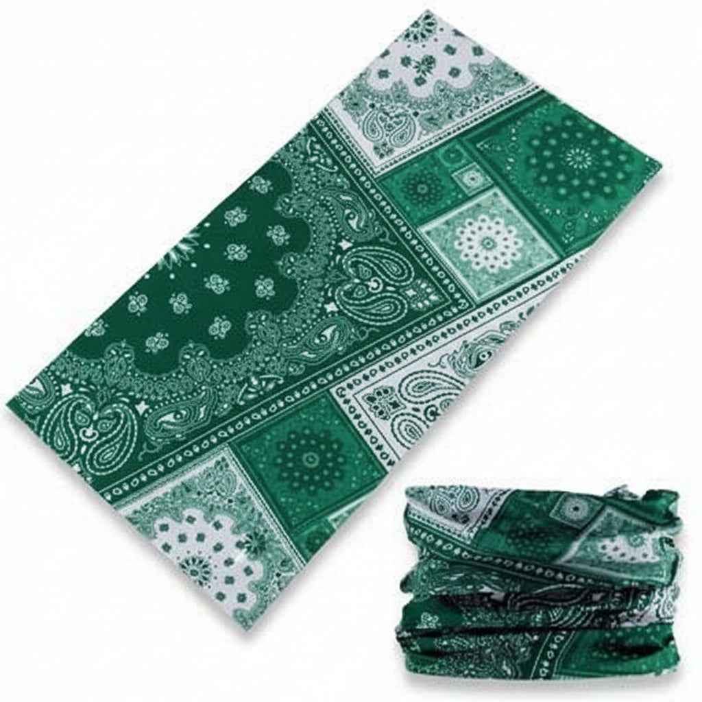 Tour De Cou Bandana vert femme à motifs cachemire - BoucleAura