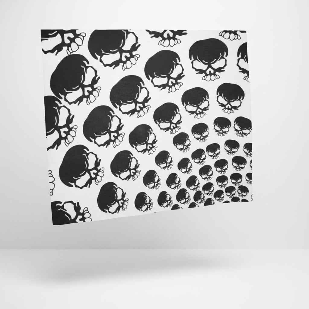 Bandana en coton noir pirate avec têtes de mort - BoucleAura