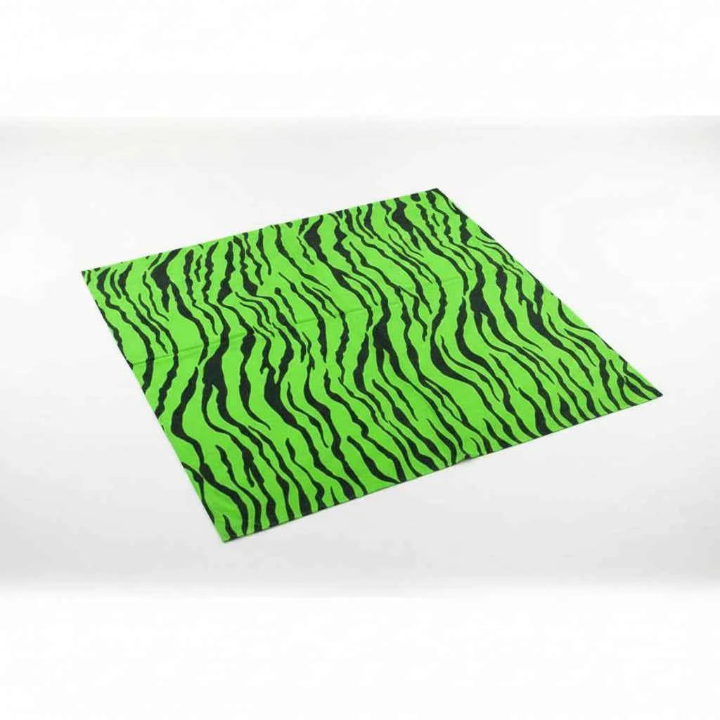 Bandana en coton vert zèbre femme - BoucleAura