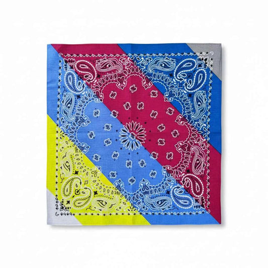 Bandana en coton multicolore à motif cachemire - BoucleAura