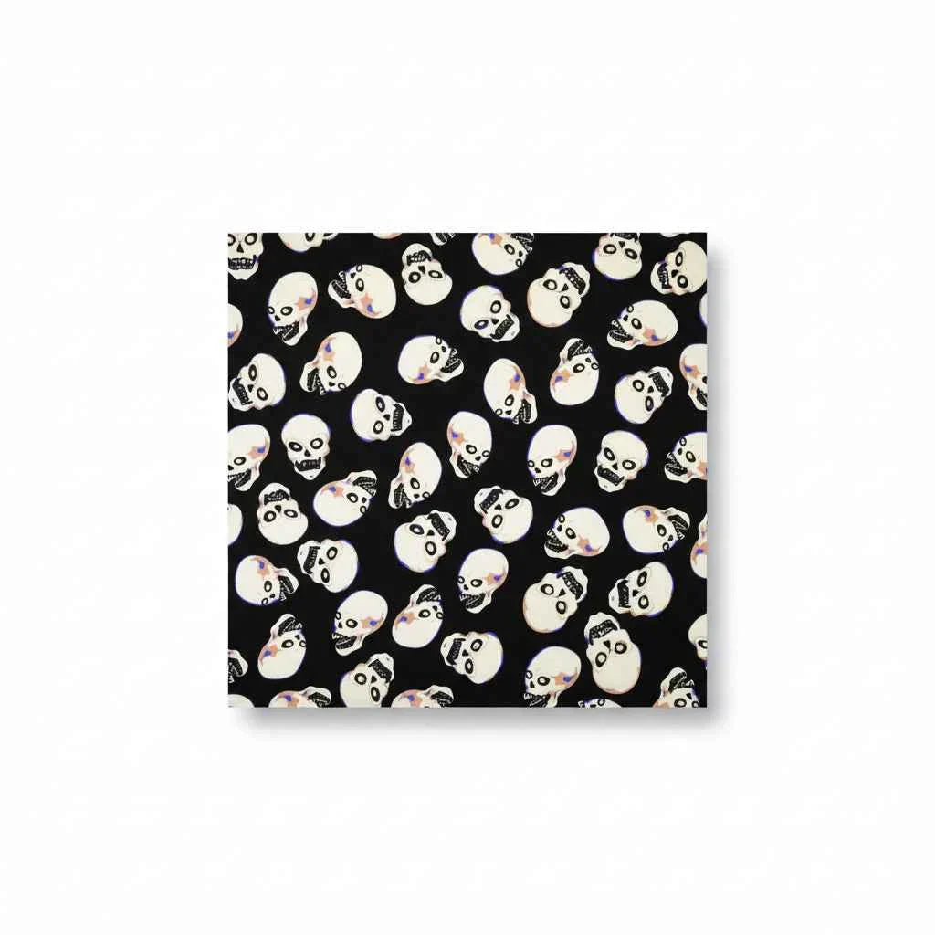 Bandana en coton noir homme à motifs crânes - BoucleAura