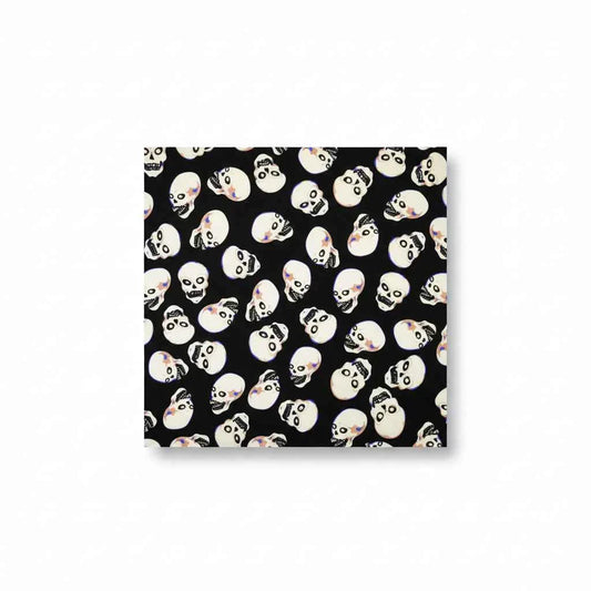 Bandana en coton noir homme à motifs crânes - BoucleAura