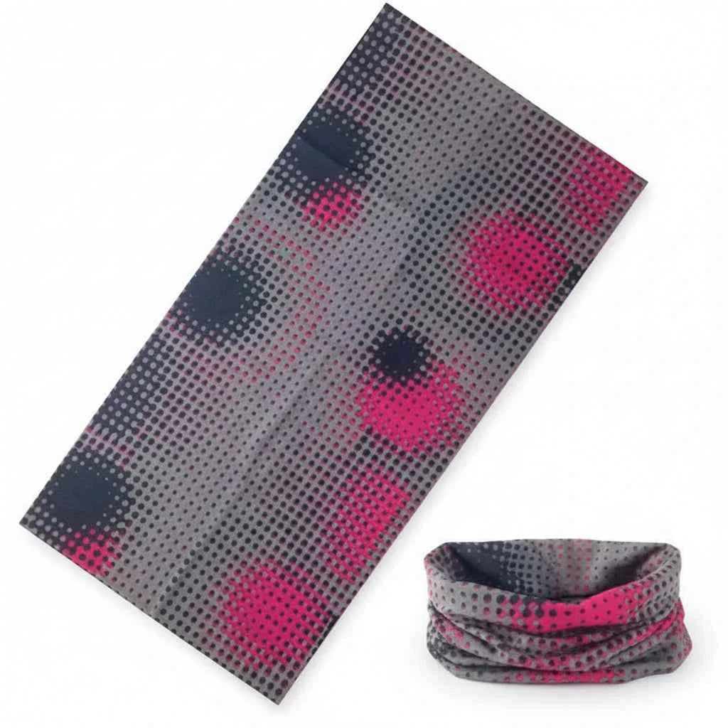 Tour De Cou Bandana homme gris à pois roses - BoucleAura
