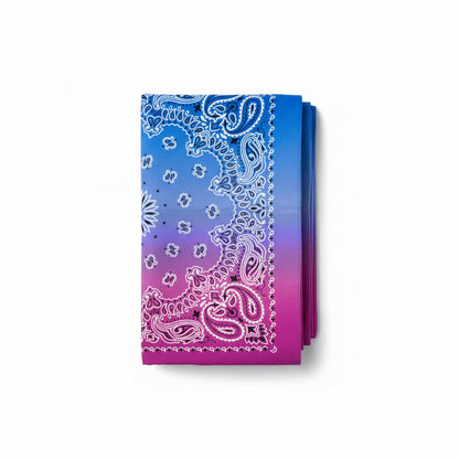 Bandana en coton bleu homme motif cachemire