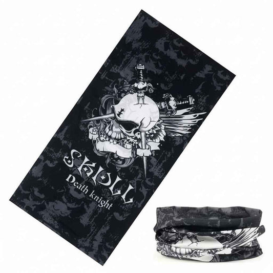 Tour De Cou Bandana noir pirate à motif crâne - BoucleAura