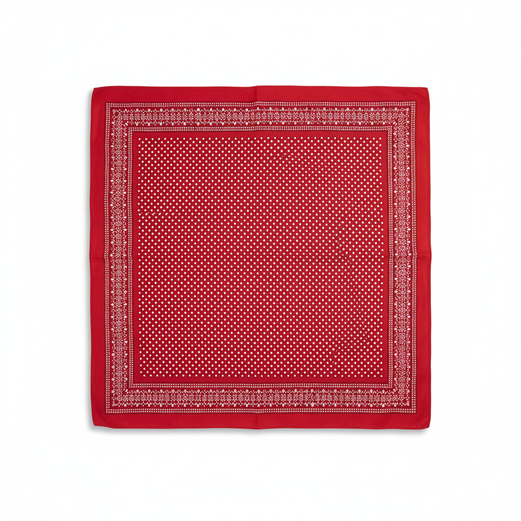 Bandana en coton rouge à pois femme - BoucleAura