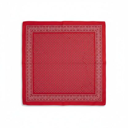Bandana en coton rouge à pois femme - BoucleAura
