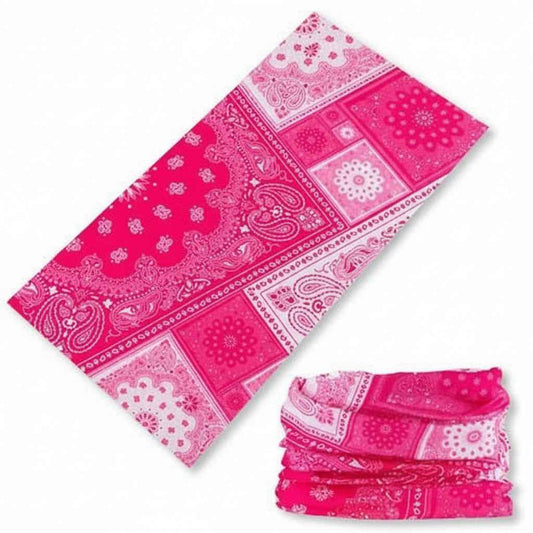 Tours De Cou Bandana rose femme motif cachemire - BoucleAura