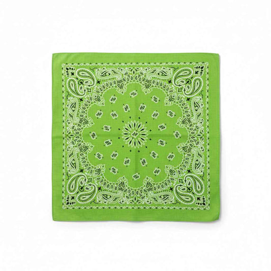 Bandana en coton vert pirate motif cachemire tie dye - BoucleAura