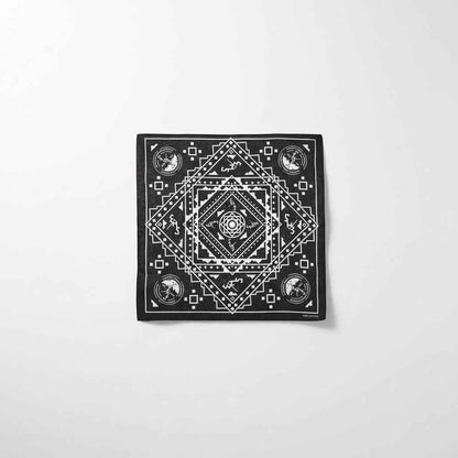 Bandana En Coton noir motif géométrique homme - BoucleAura