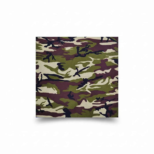 Bandana en coton vert camouflage - BoucleAura
