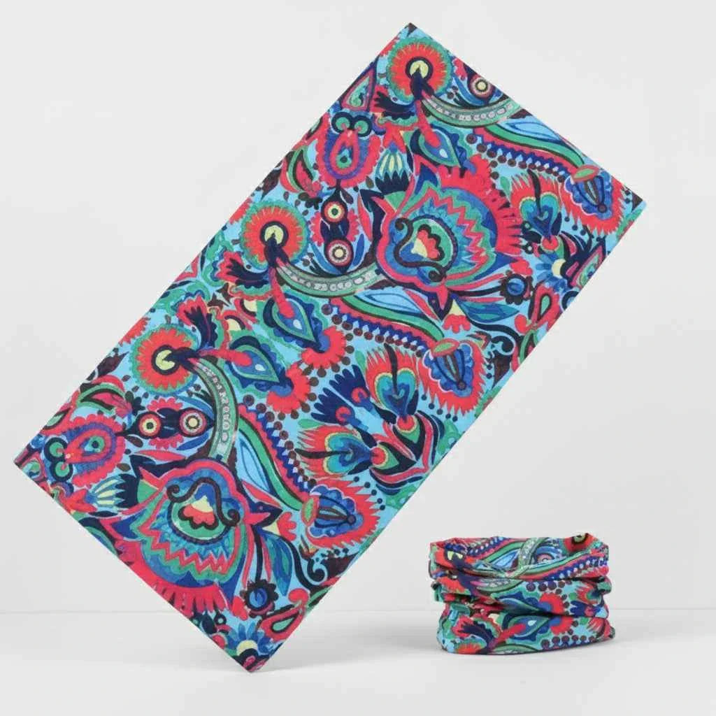 Tours De Cou Bandana femme multicolore à motifs floraux - BoucleAura