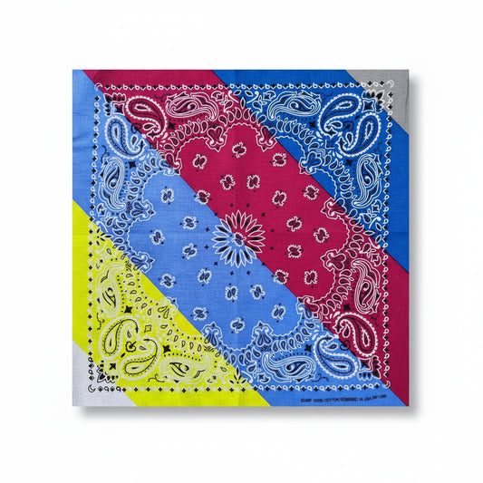 Bandana en coton multicolore motif cachemire - BoucleAura