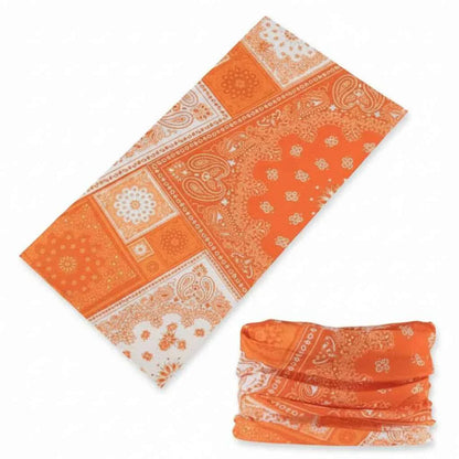 Tours De Cou Bandana orange femme à motifs cachemire - BoucleAura