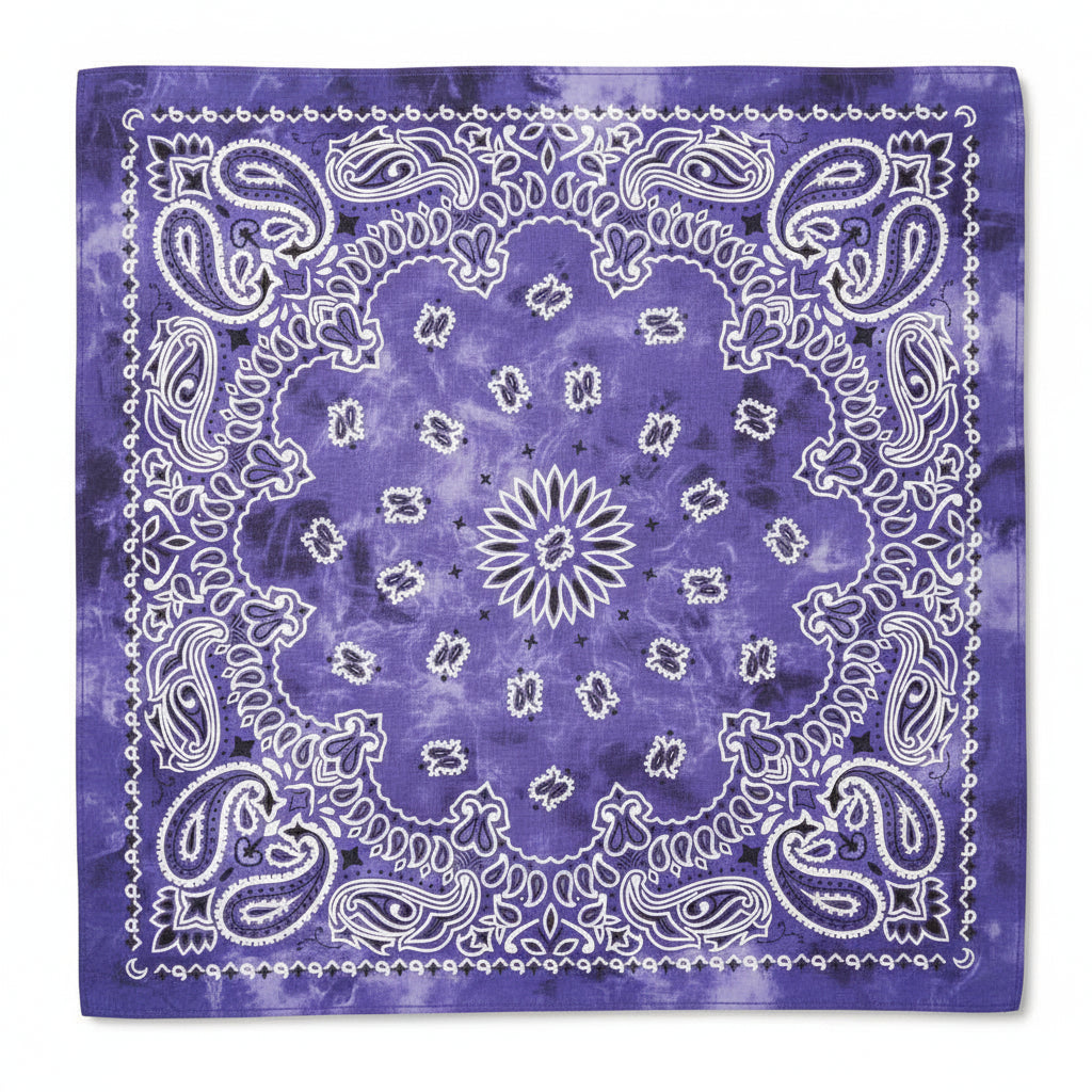 Bandana en coton homme violet pirate - BoucleAura