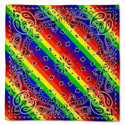 Bandana en coton multicolore à motif cachemire - BoucleAura
