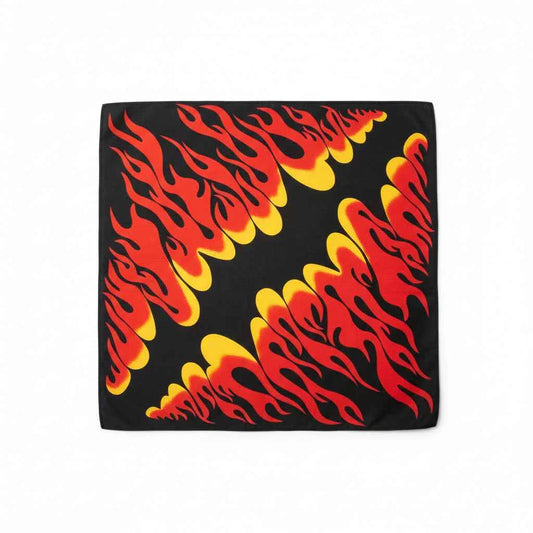 Bandana En Coton noir homme flamme - BoucleAura