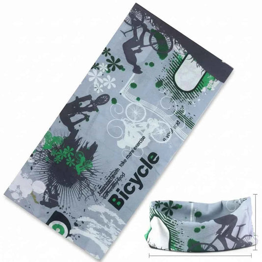 Tour De Cou Bandana gris homme avec motifs vélo - BoucleAura