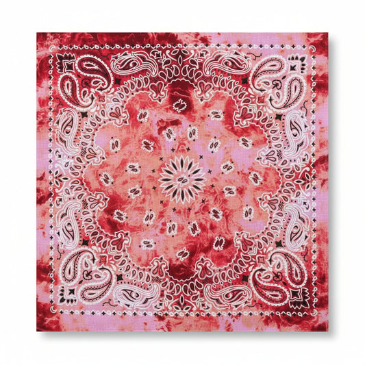 Bandana en coton rouge homme motif cachemire - BoucleAura